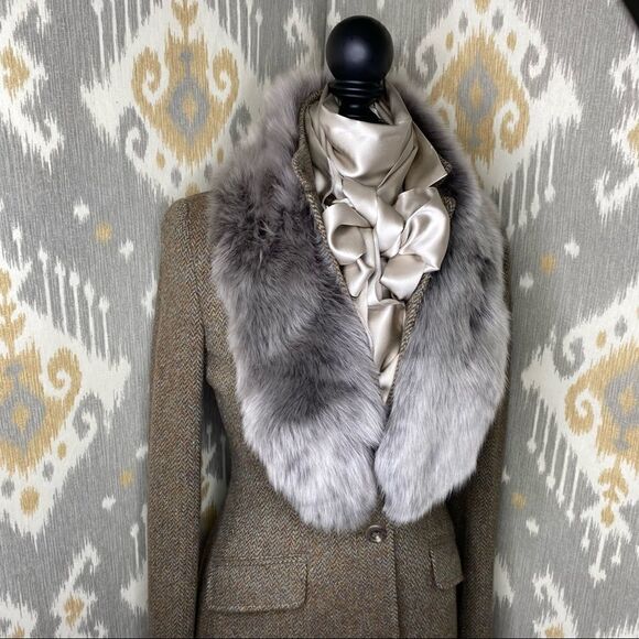 Ralph Lauren Collection * Fall 2014 Gray Italian Lamb Shearling Pull-Thru Collar - Picture 7 of 16